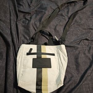 ALOHAS Cream and Black Men's Messenger Bag